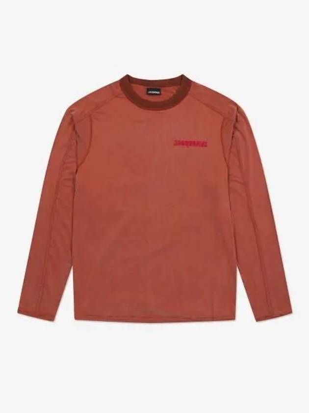 Le Jao Logo Print Cupro Long Sleeved T-shirt Red - JACQUEMUS - BALAAN 2