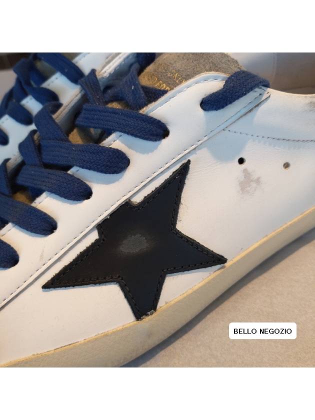 Gold Heel Tab Navy Superstar Classic Leather Low Top Sneakers White - GOLDEN GOOSE - BALAAN 4