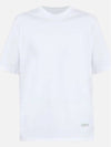 Crew Neck Cotton Short Sleeve T-shirt White - JIL SANDER - BALAAN 3