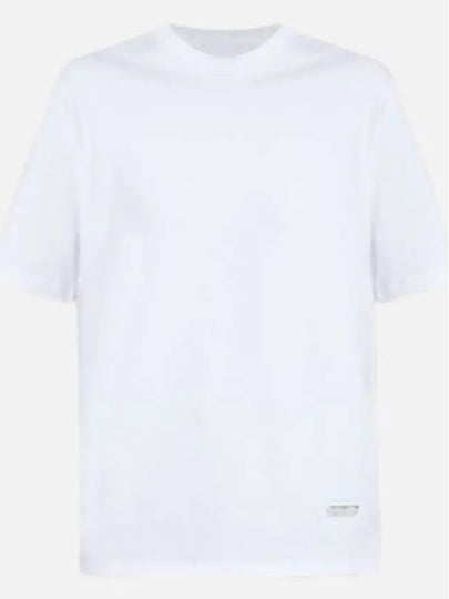 Crew Neck Cotton Short Sleeve T-shirt White - JIL SANDER - BALAAN 2