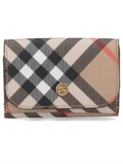 Check Half Wallet Beige - BURBERRY - BALAAN 2