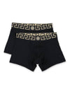 Men's Greca Waist Band Boxer Briefs 2 Pack Black - VERSACE - BALAAN 2