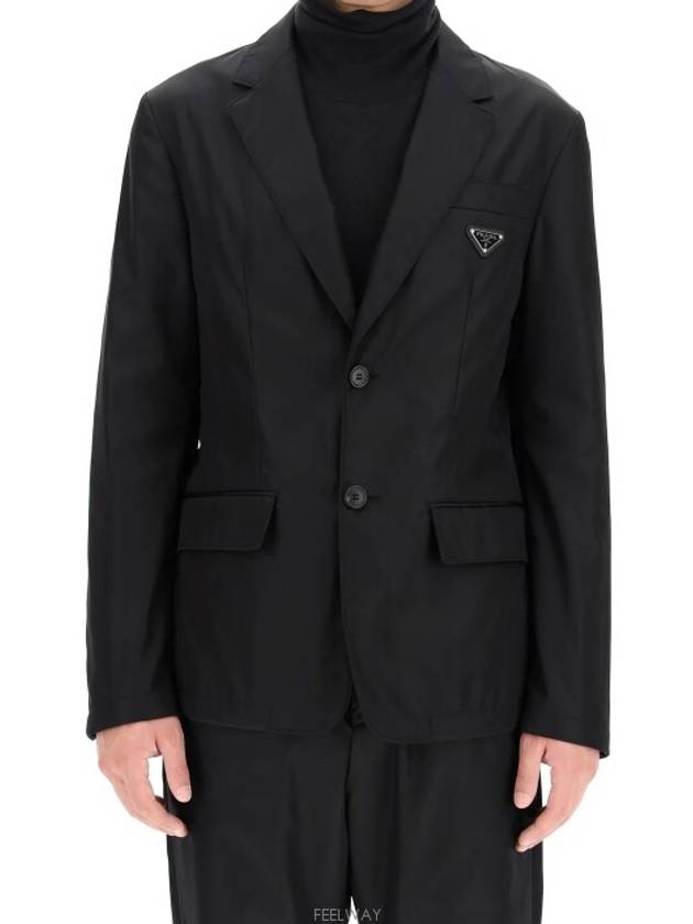 Re-Nylon Single Jacket Black - PRADA - BALAAN 2