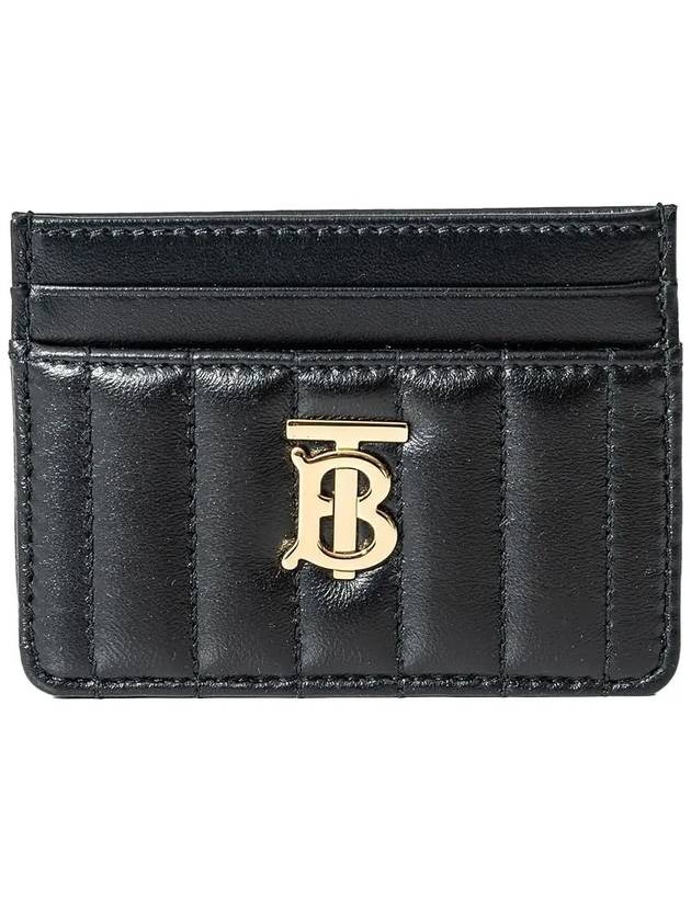 Quilted Leather Lola Card Case Black Light Gold - BURBERRY - BALAAN 3