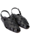 Alfie Intrecciato Leather Mule Sandals Black - BOTTEGA VENETA - BALAAN 4