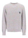 Embroidered Logo Jumper Knit Top Light Grey - ACNE STUDIOS - BALAAN 2