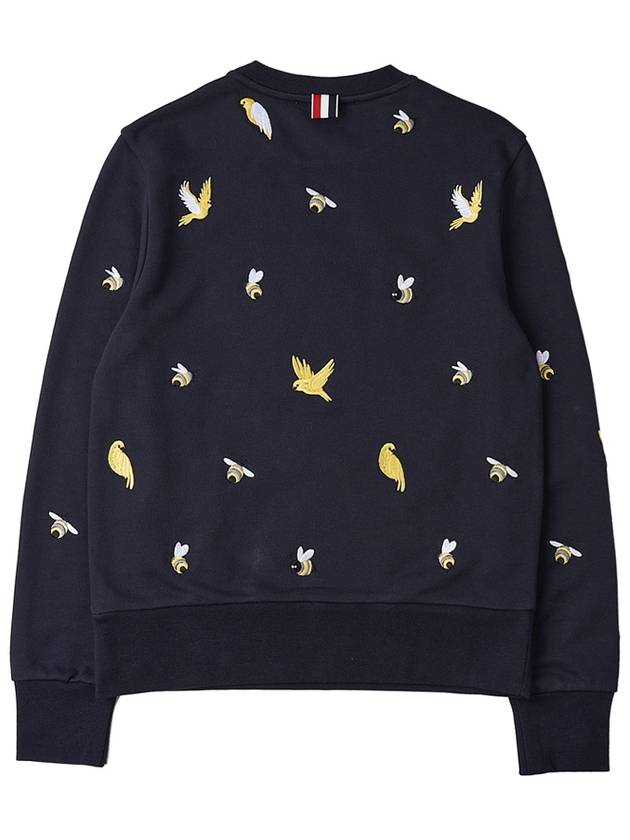 Loop Back Bird Bee Sweatshirt Navy - THOM BROWNE - BALAAN 3