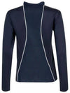 Golf Twinny Zip Mid Layer Long Sleeve T-Shirt Navy - J.LINDEBERG - BALAAN 3