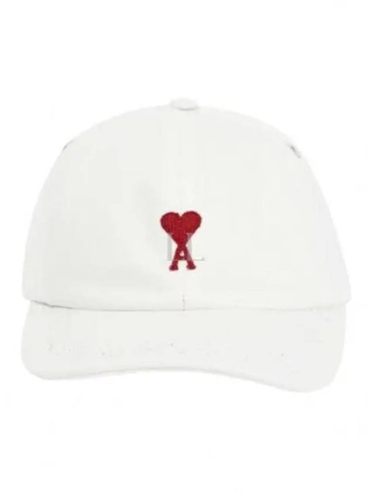 Heart Logo Ball Cap White - AMI - BALAAN 2