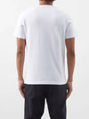 Flock Logo Graphic Cotton Crewneck T Shirt White 8C00006 8390T 001 - MONCLER - BALAAN 2