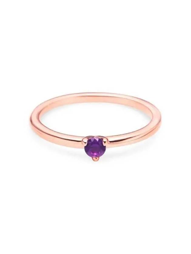 Solitaire Ring Rose Purple Gold - PANDORA - BALAAN 3