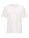 Logo Cotton Short Sleeve T-Shirt White - FENDI - BALAAN 2