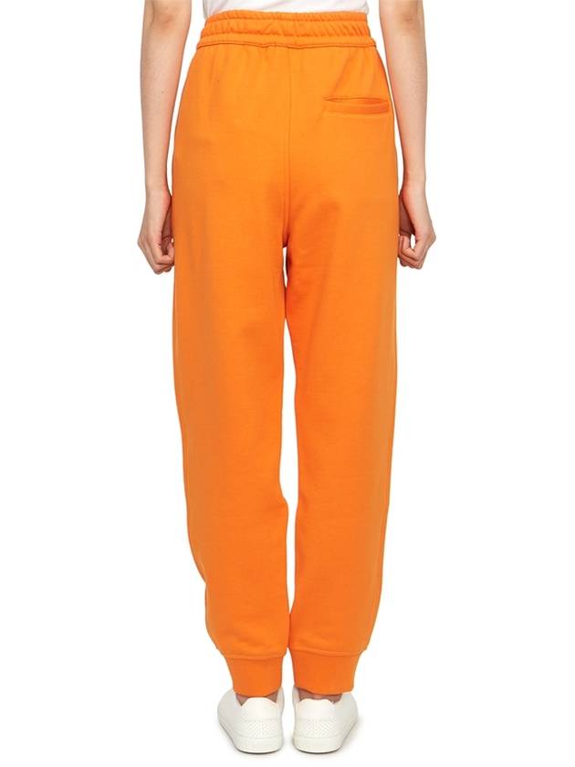 Logo Patch Cotton Track Pants Orange - BURBERRY - BALAAN 5