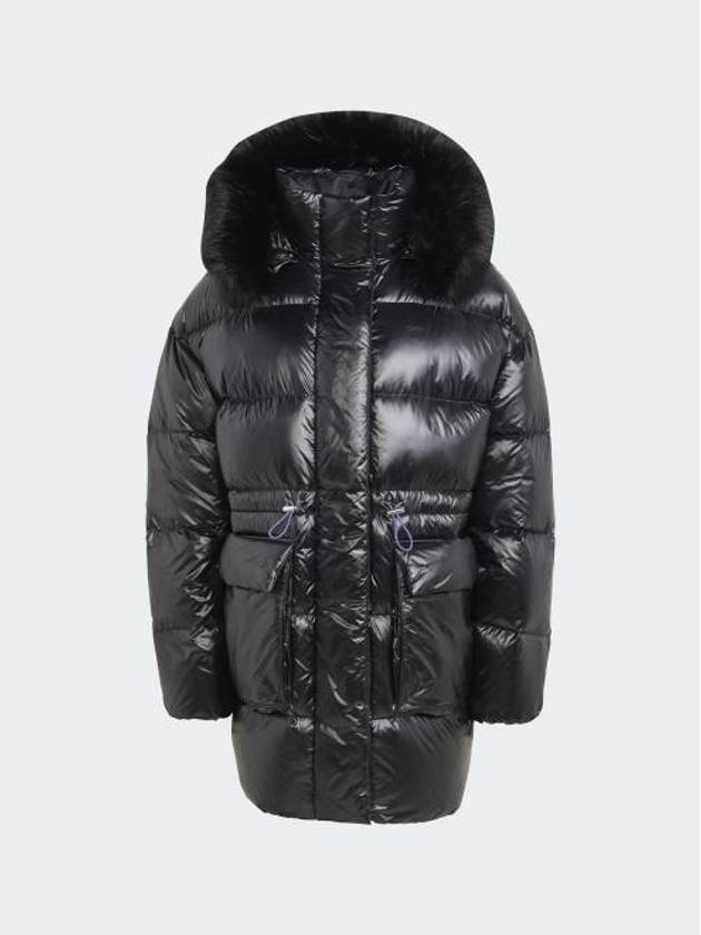 Fur Hooded Long Padding Black - ADIDAS - BALAAN 2