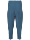 Pleated Track Pants Blue - ISSEY MIYAKE - BALAAN 3