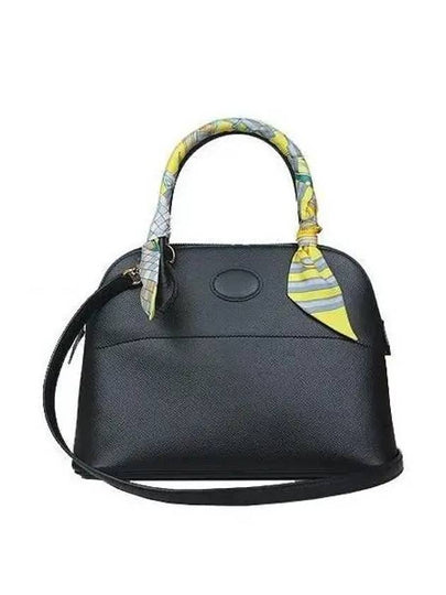 Black Absong Bolid 27 Tote Bag Shoulder Strap Twilly - HERMES - BALAAN 2