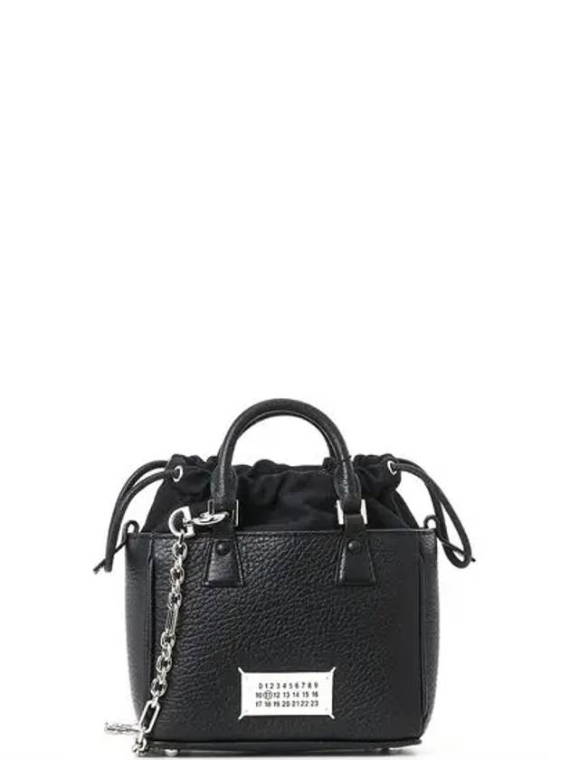 Horizontal Leather Shoulder Bag Black - MAISON MARGIELA - BALAAN 3