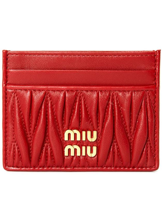 Materasse Nappa Leather Card Wallet Red - MIU MIU - BALAAN 2