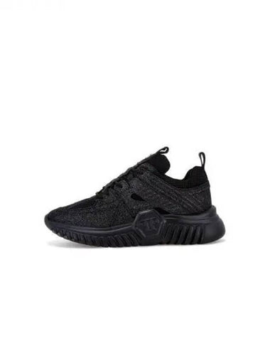 Men's Glitter Mesh Runner Sneakers Black 270735 - PHILIPP PLEIN - BALAAN 1