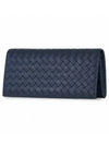 Intrecciato Continental Long Wallet Navy - BOTTEGA VENETA - BALAAN 3