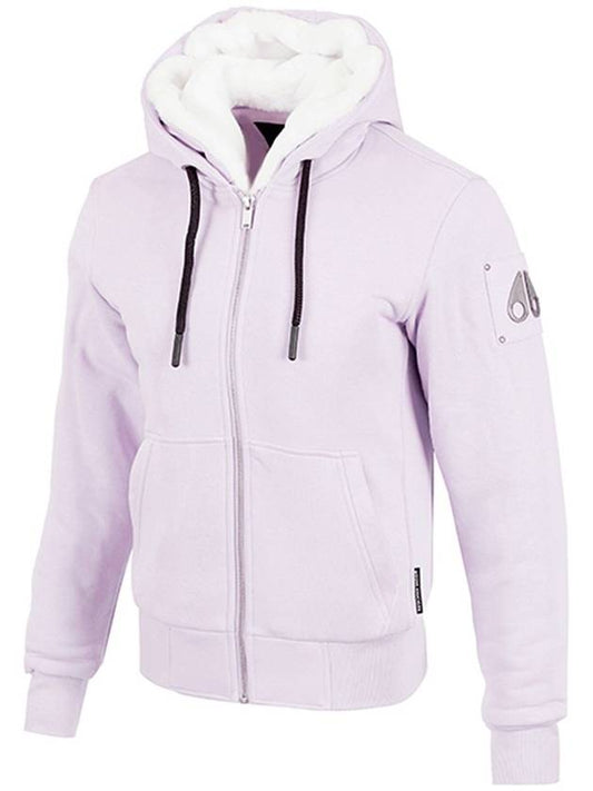 Classic Bunny 3 White Lining Zip Up Hoodie Lilac - MOOSE KNUCKLES - BALAAN 2