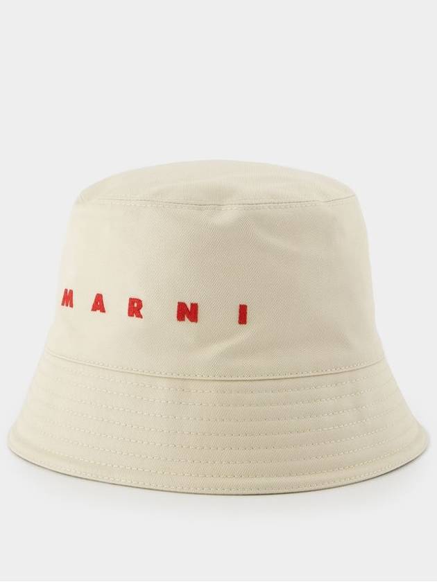 Bucket Hat - Marni - Cotton - Ivory - MARNI - BALAAN 1