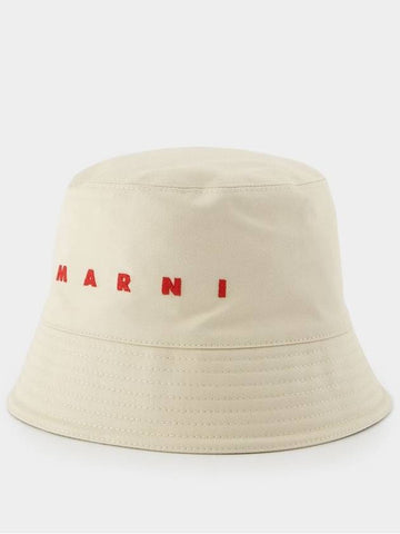 Bucket Hat - Marni - Cotton - Ivory - MARNI - BALAAN 1