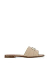 Gancini Leather Slippers Beige - SALVATORE FERRAGAMO - BALAAN 2