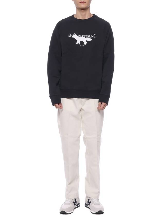 Profile Fox Stamp Clean Sweatshirt Black - MAISON KITSUNE - BALAAN 4