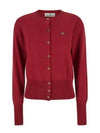 Logo Patch Cardigan Red - VIVIENNE WESTWOOD - BALAAN 2