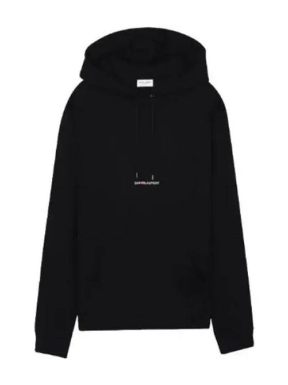 Signature Logo Hooded Top Black - SAINT LAURENT - BALAAN 2