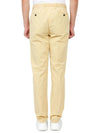 Men's Cotton Blend Straight Pants Yellow - DRUMOHR - BALAAN 5