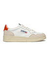 Women's Medalist Low Top Sneakers White Orange - AUTRY - BALAAN 1