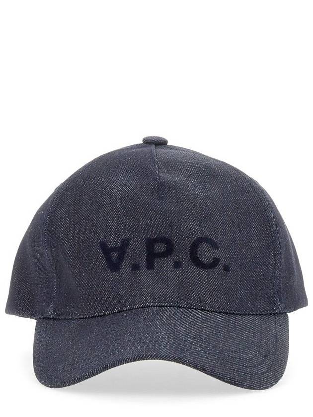 VPC Velvet Logo Denim Ball Cap Blue - A.P.C. - BALAAN 2