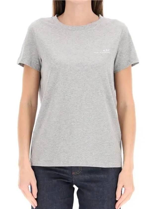 Women's Item Logo Short Sleeve T-Shirt Grey - A.P.C. - BALAAN 2