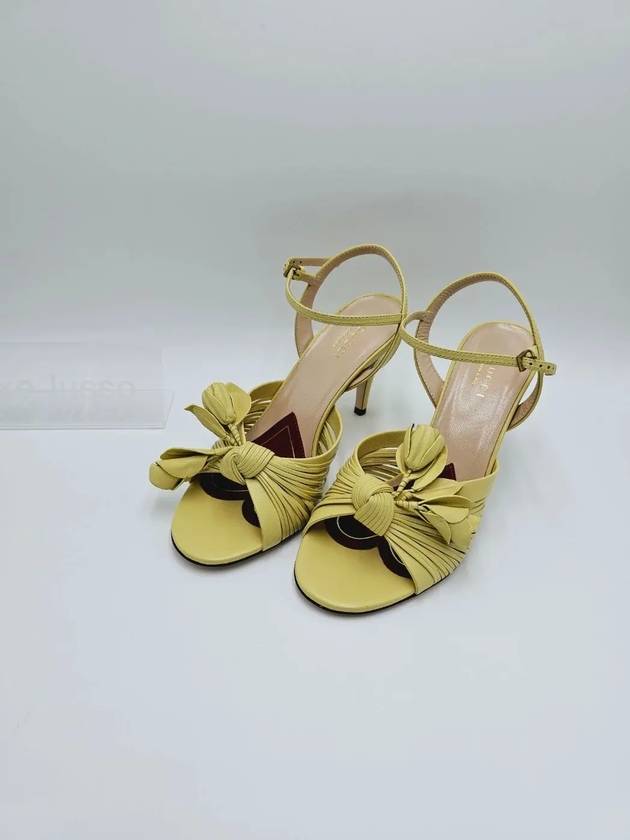 Gucci Lovelight Flower Sandals Heel Butter - GUCCI - BALAAN 3