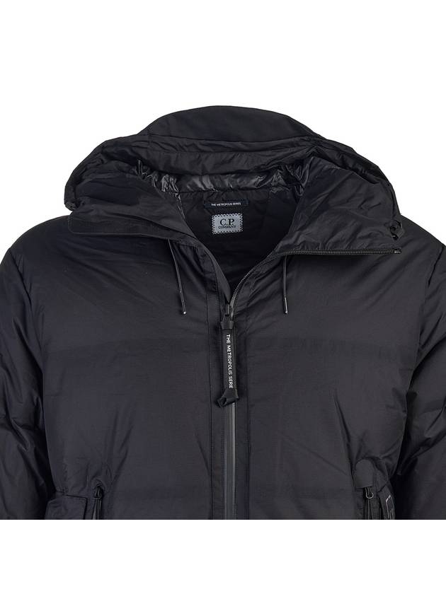 The Metropolis Series Pertex Hooded Down Padding Black - CP COMPANY - BALAAN 5