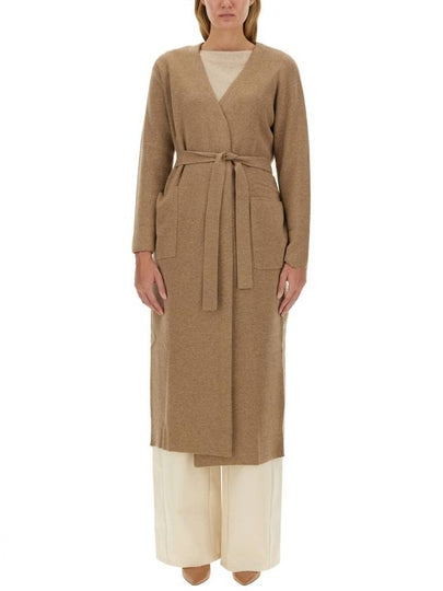 Gestro V Neck Belted Single Coat Beige - MAX MARA - BALAAN 2