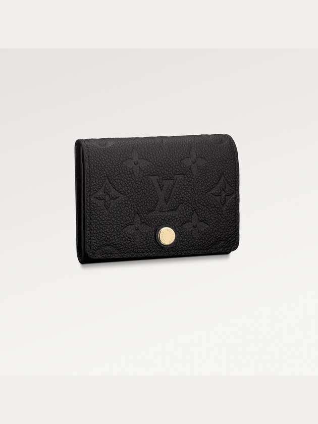 Monogram Embossed Leather Business Card Wallet Black - LOUIS VUITTON - BALAAN 3