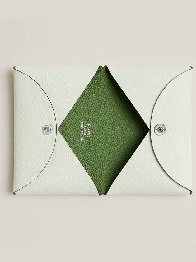 Calvi Verso Card Wallet White - HERMES - BALAAN 3