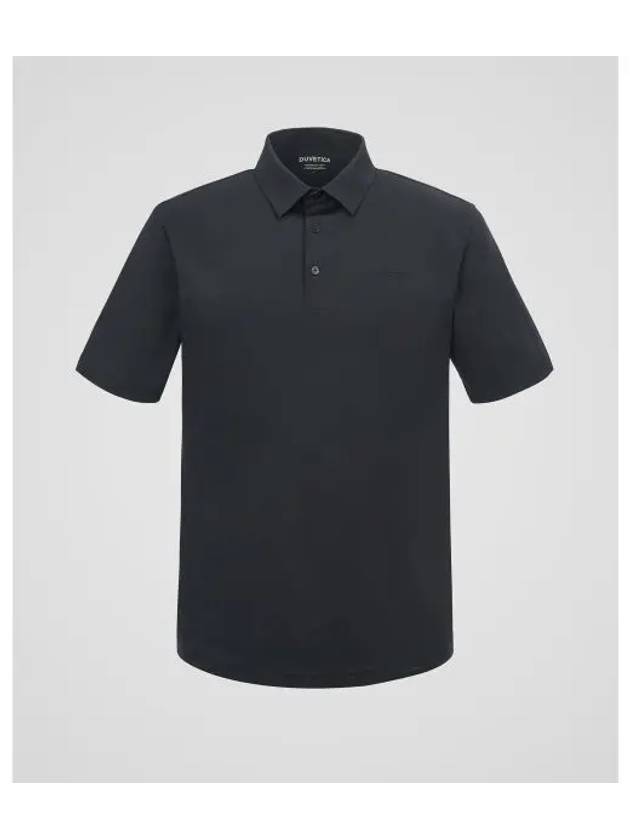 Sist black men s collar t shirt - DUVETICA - BALAAN 1