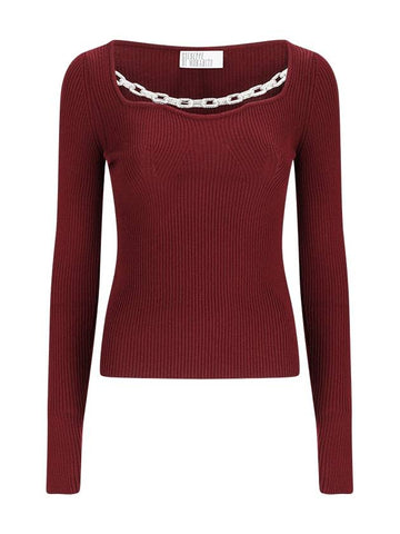 CHAIN DETAIL SWEATER - GIUSEPPE DI MORABITO - BALAAN 1