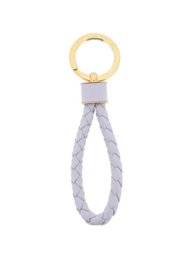 Intrecciato Lambskin Key Holder Violet - BOTTEGA VENETA - BALAAN 3