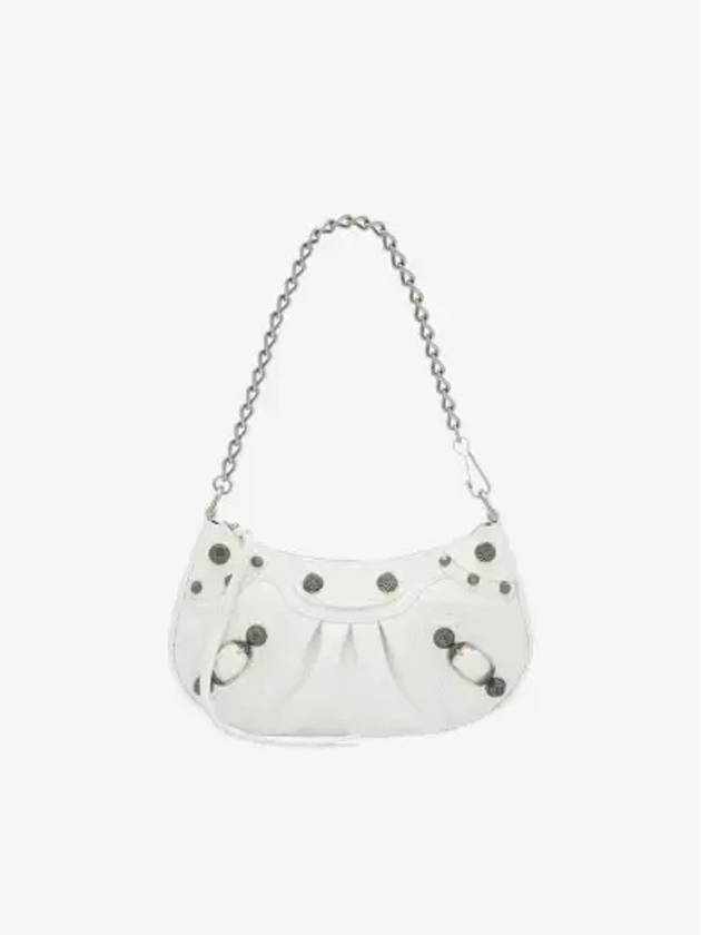 Le Cagole Chain Mini Shoulder Bag White - BALENCIAGA - BALAAN 2