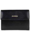 Logo Baby Laether Half Wallet Black - JIL SANDER - BALAAN 3