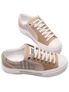 Vintage Check Mesh Leather Suede Low Top Sneakers Beige - BURBERRY - BALAAN 6