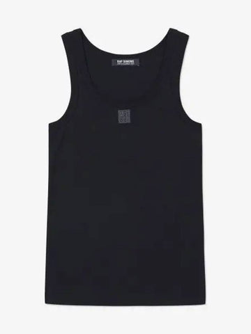 Small leather patch tank top black 231W122A190170099 - RAF SIMONS - BALAAN 1