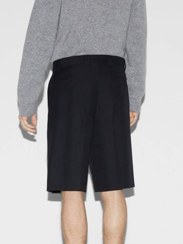 Web Wool Blend Shorts Black - GUCCI - BALAAN 5