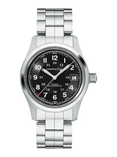 Hamilton Khaki Field Auto 38mm Stainless Steel Watch Black - HAMILTON - BALAAN 2