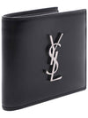 East/West Wallet In Smooth Leather Black - SAINT LAURENT - BALAAN 4